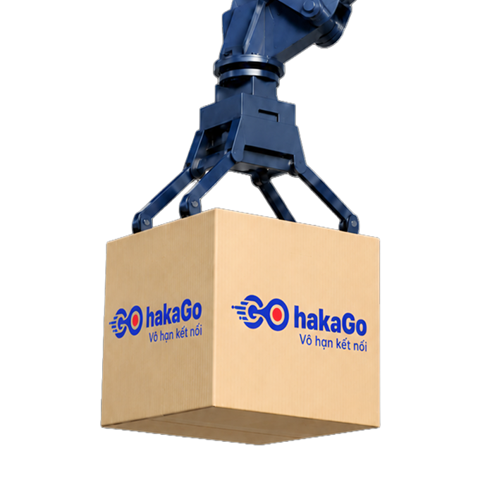 Minh họa gửi hàng nhanh quốc tế Hakago